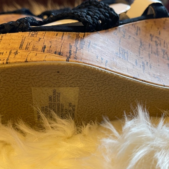 NWT-So brand black cork wedges size 9 - Picture 7 of 9